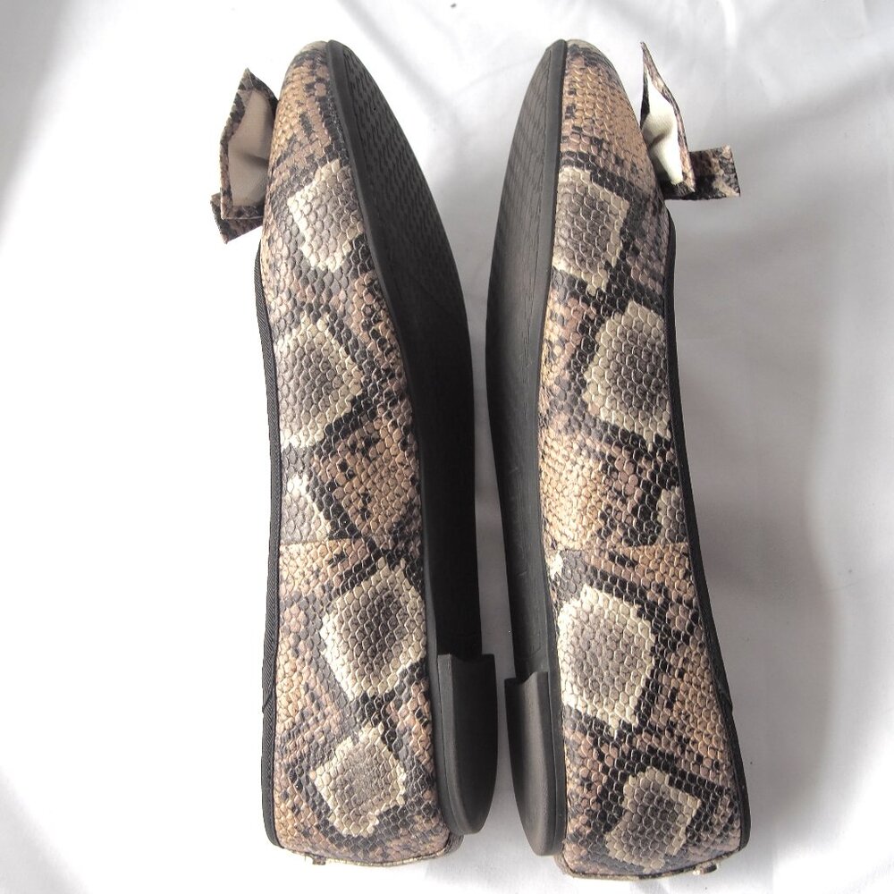 Circus by Sam Edelman Snake Print Ballet Flats With Bow Size 8 - Picture 12 of 15